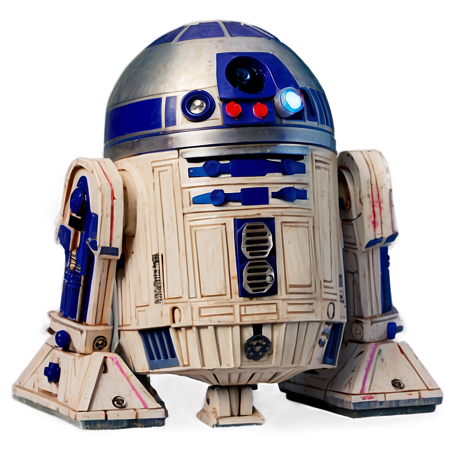 Classic R2d2 Standing Pose Png Axo PNG Image