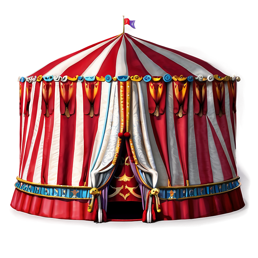 Classic Red And White Circus Tent Png Reh PNG Image