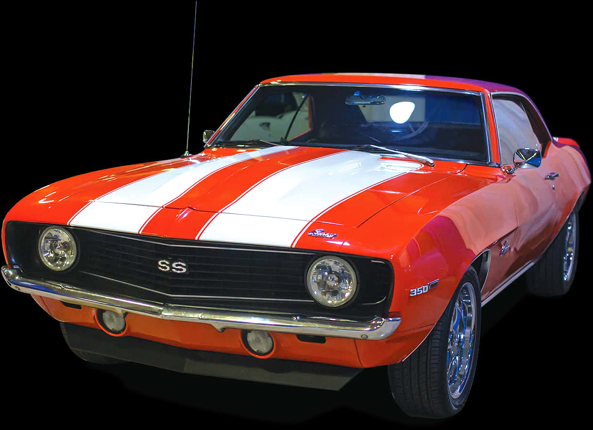 Classic Red Chevrolet Camaro S S PNG Image