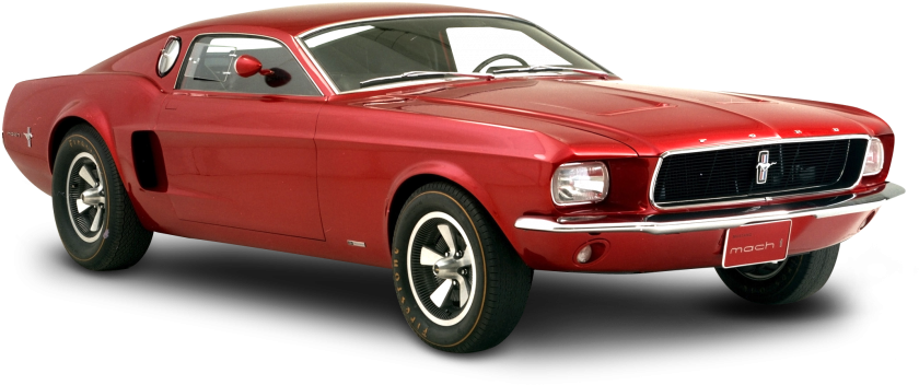 Classic Red Mustang Mach1 PNG Image