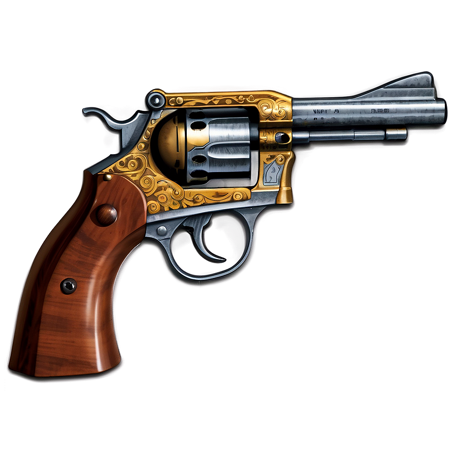 Classic Revolver Art Png 86 PNG Image