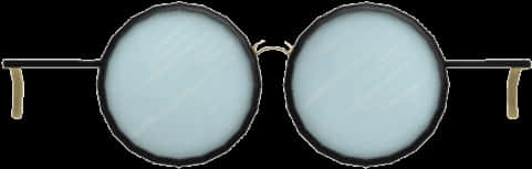 Classic Round Glasses Transparent Background PNG Image