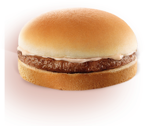 Classic Single Patty Burger PNG Image