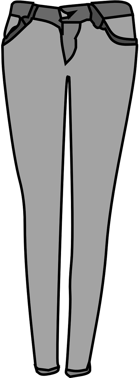 Classic Skinny Jeans Vector PNG Image