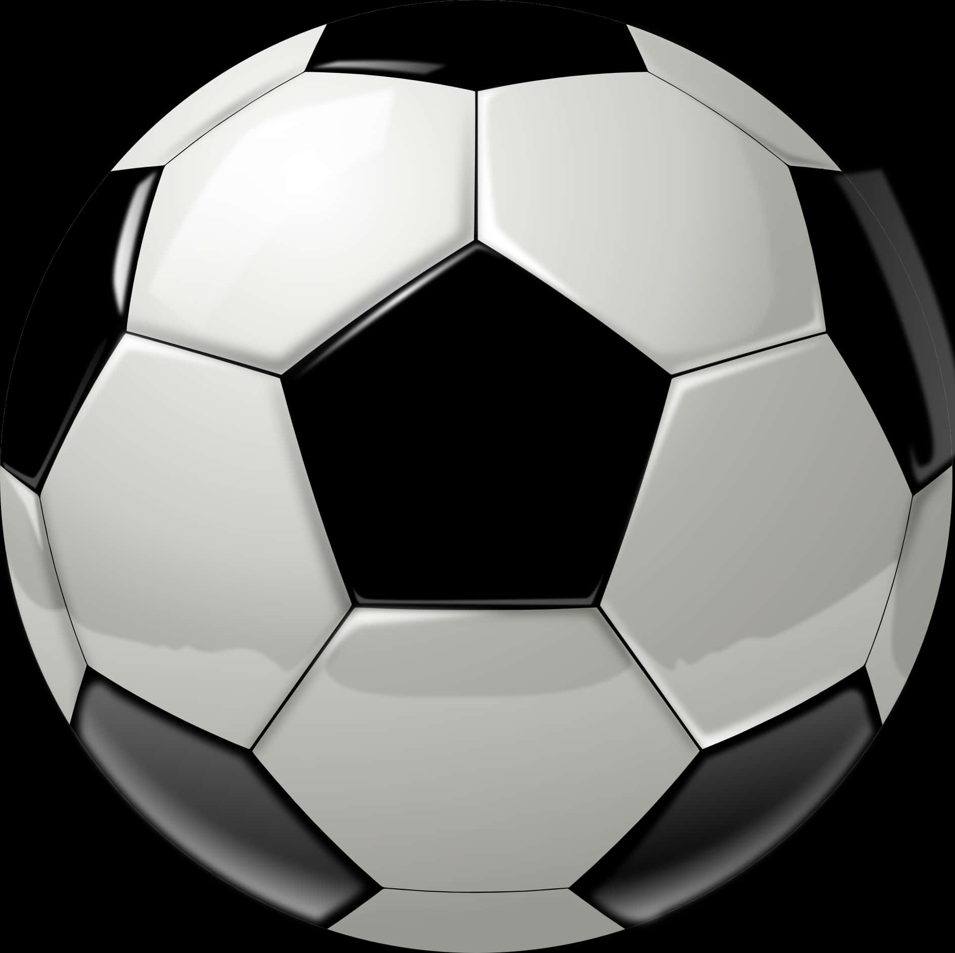 Classic Soccer Ball Blackand White PNG Image