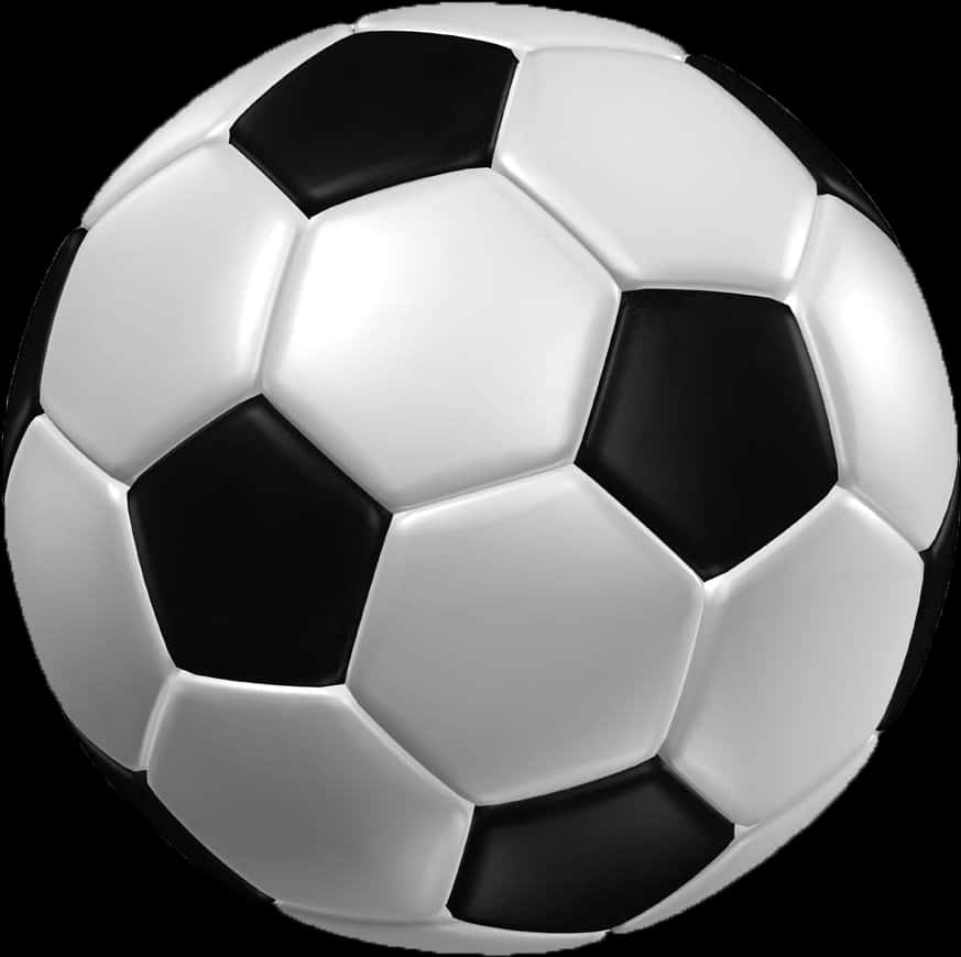 Classic Soccer Ball Blackand White PNG Image