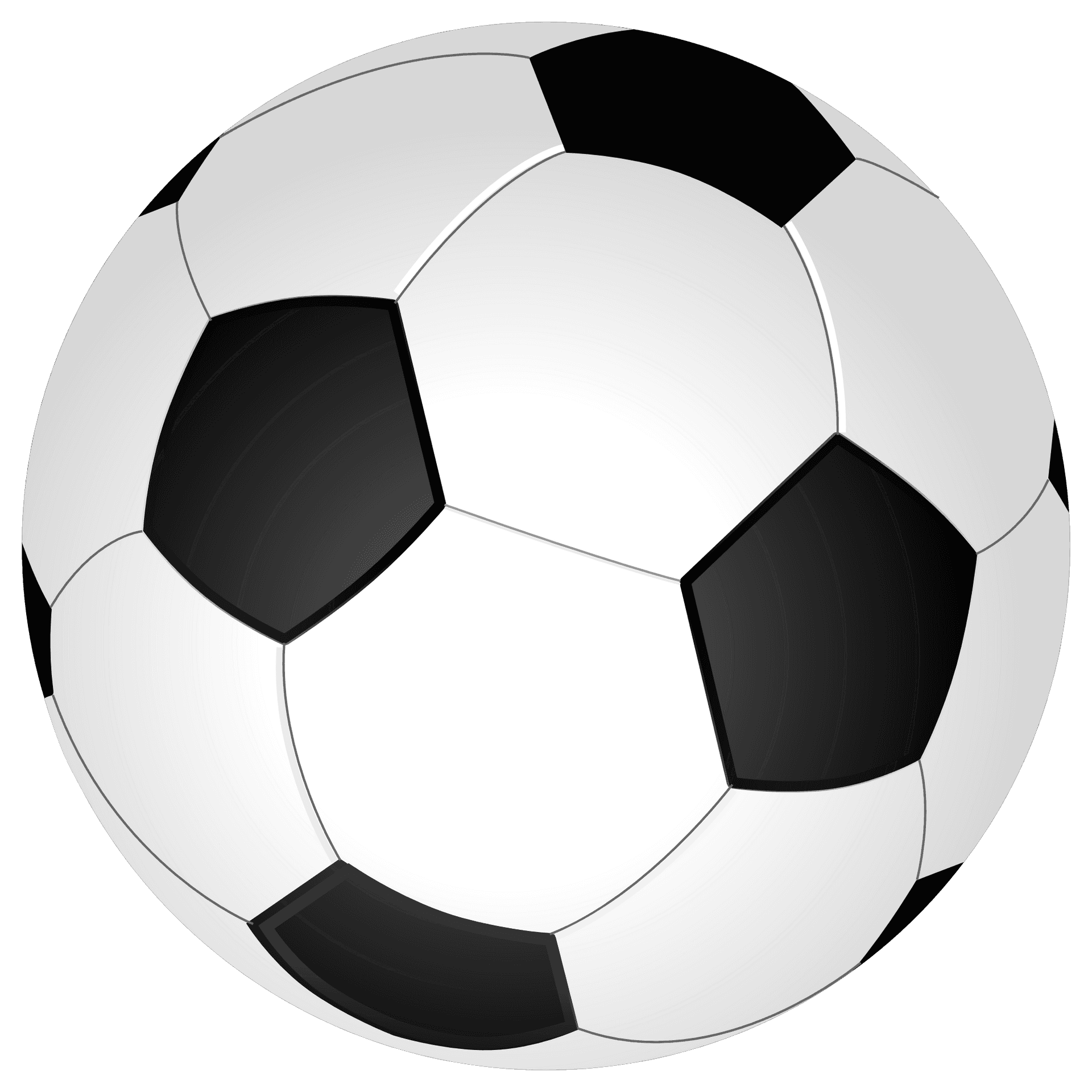 Classic Soccer Ball Illustration PNG Image