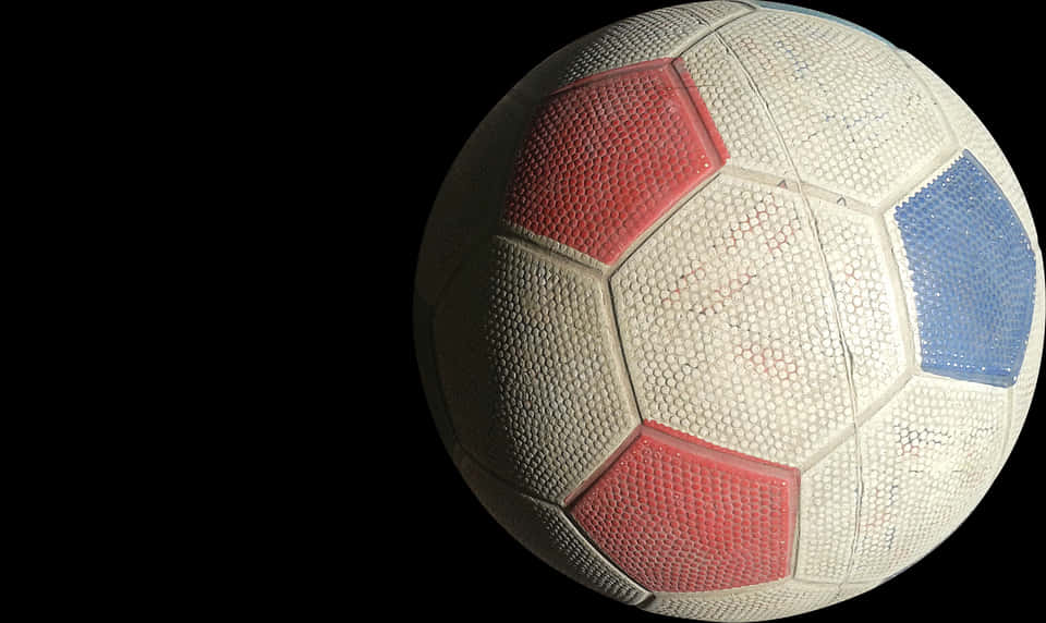 Classic Soccer Ballon Black Background PNG Image