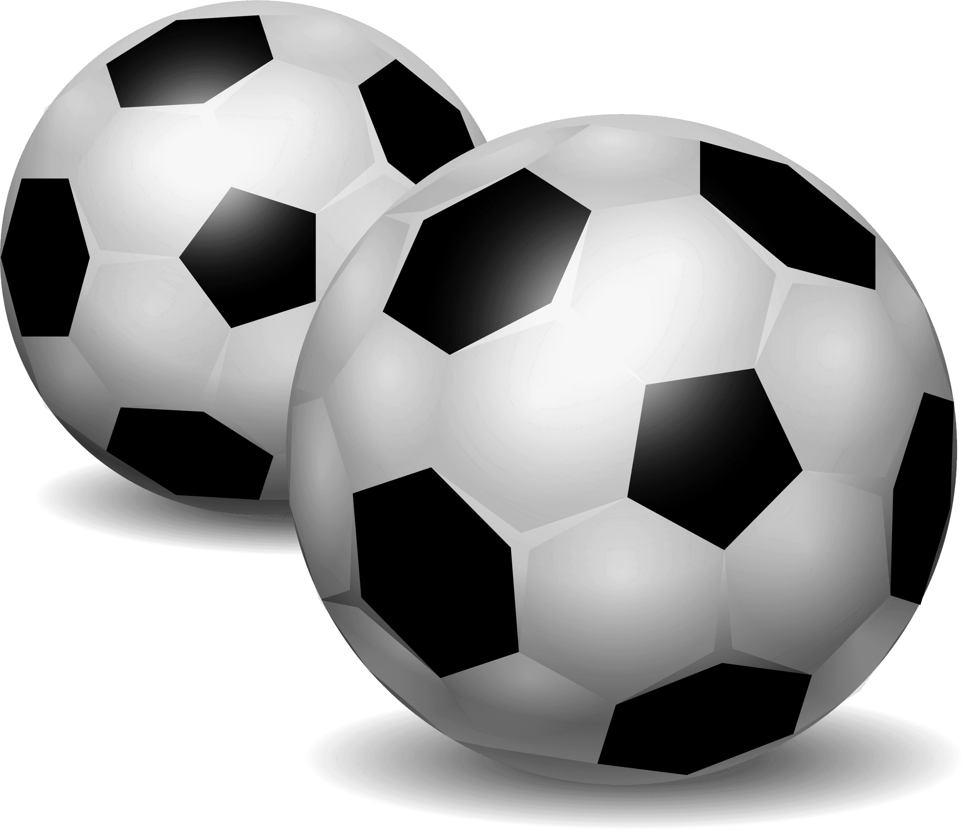 Classic Soccer Balls Clipart PNG Image