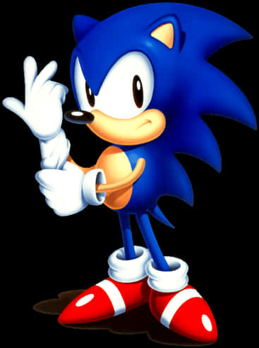 Classic Sonic Pose PNG Image