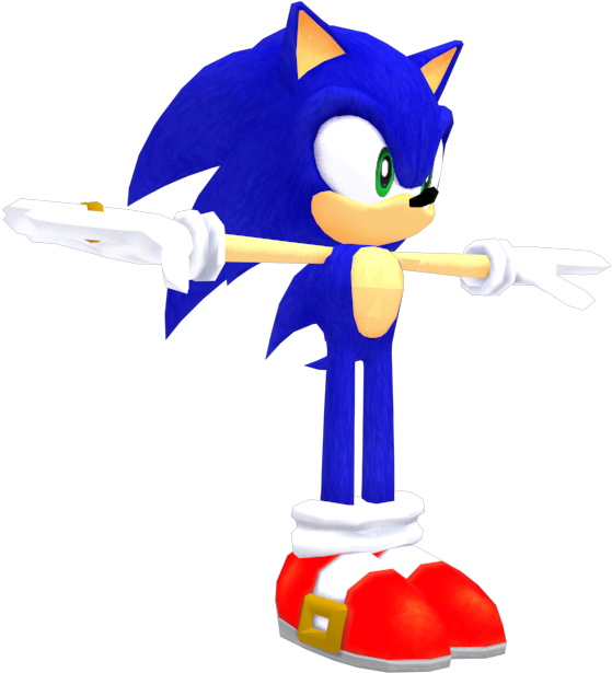 Classic Sonic Pose PNG Image