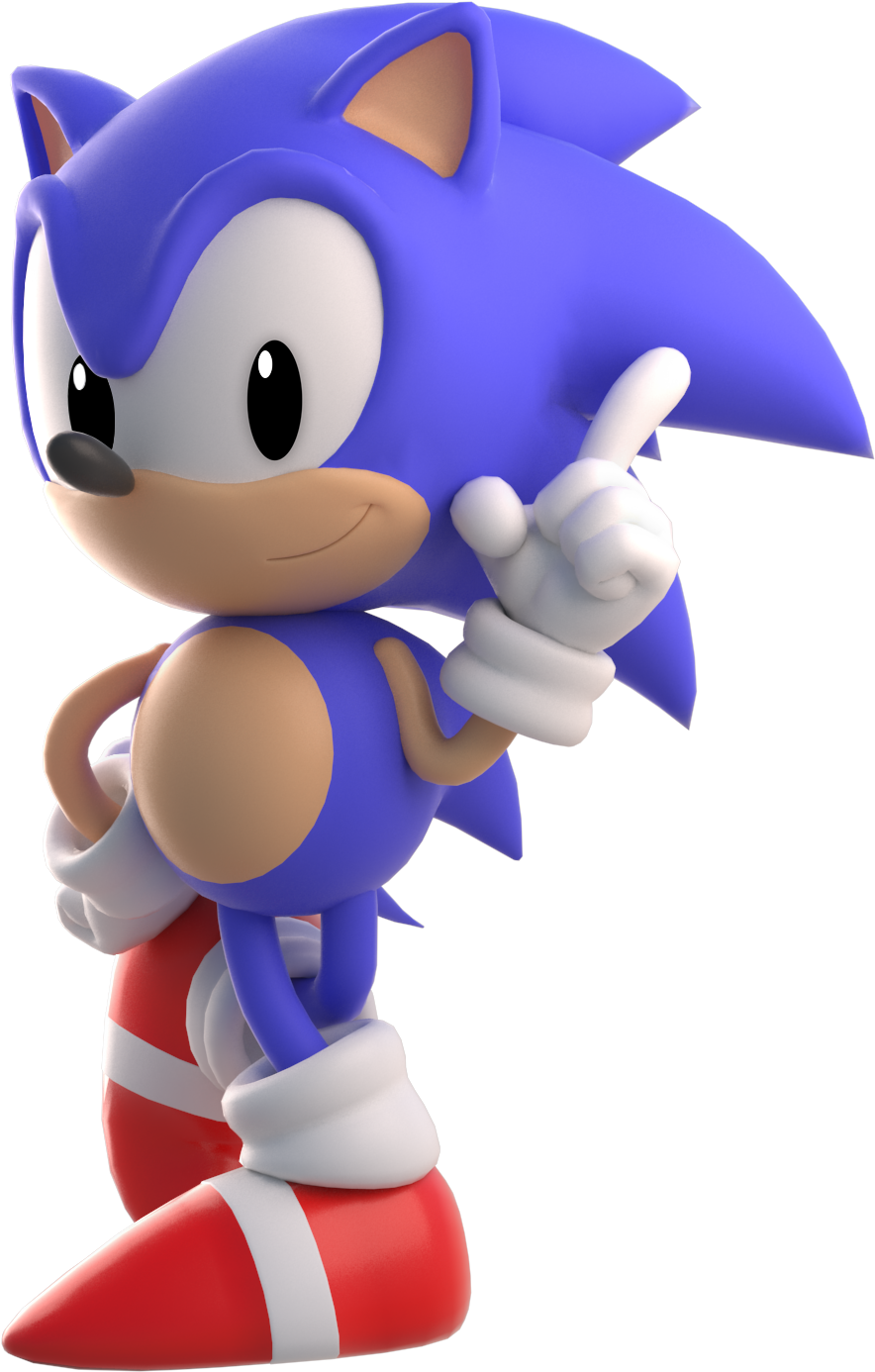 Classic Sonic Pose.png PNG Image