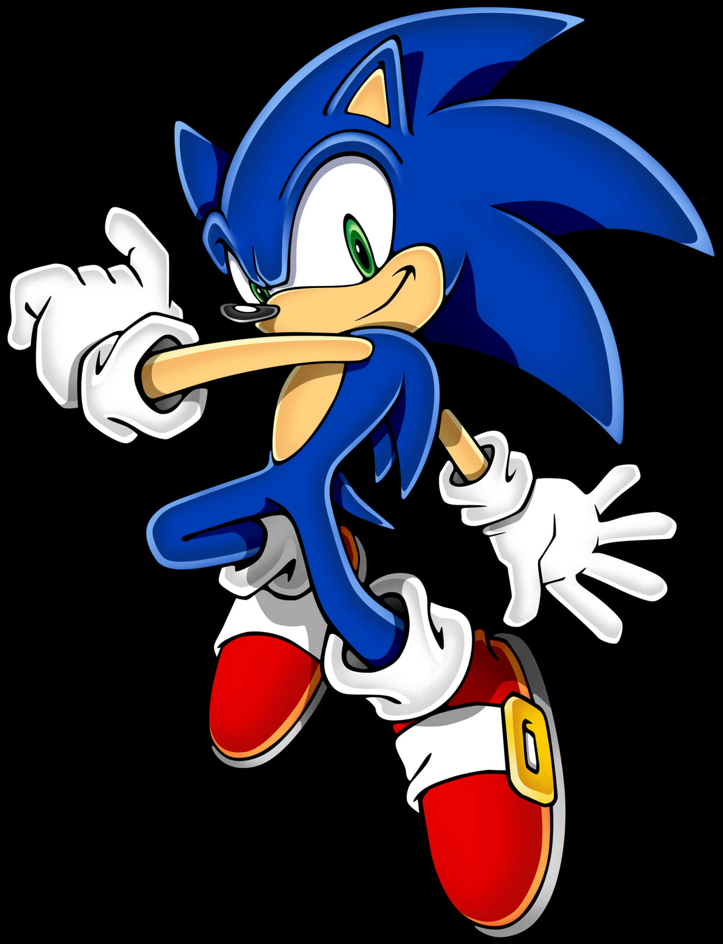 Classic Sonic Pose PNG Image