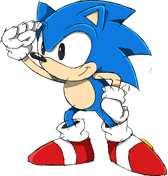 Classic Sonic Saluting PNG Image