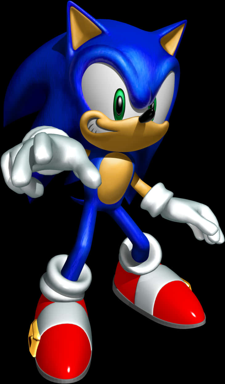 Classic Sonic The Hedgehog Pose PNG Image