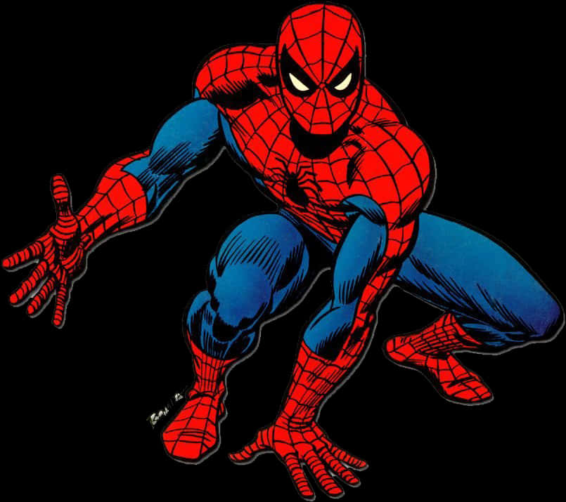 Classic Spiderman Clipart PNG Image