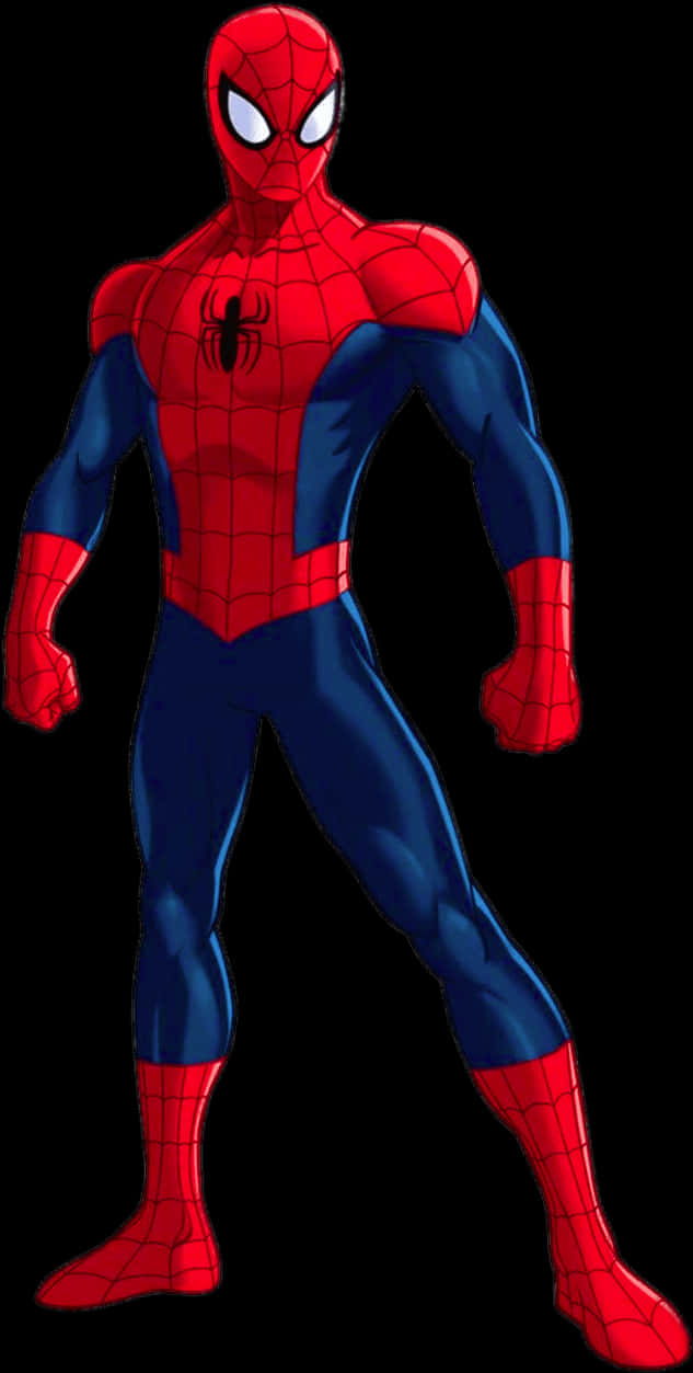 Classic Spiderman Pose PNG Image