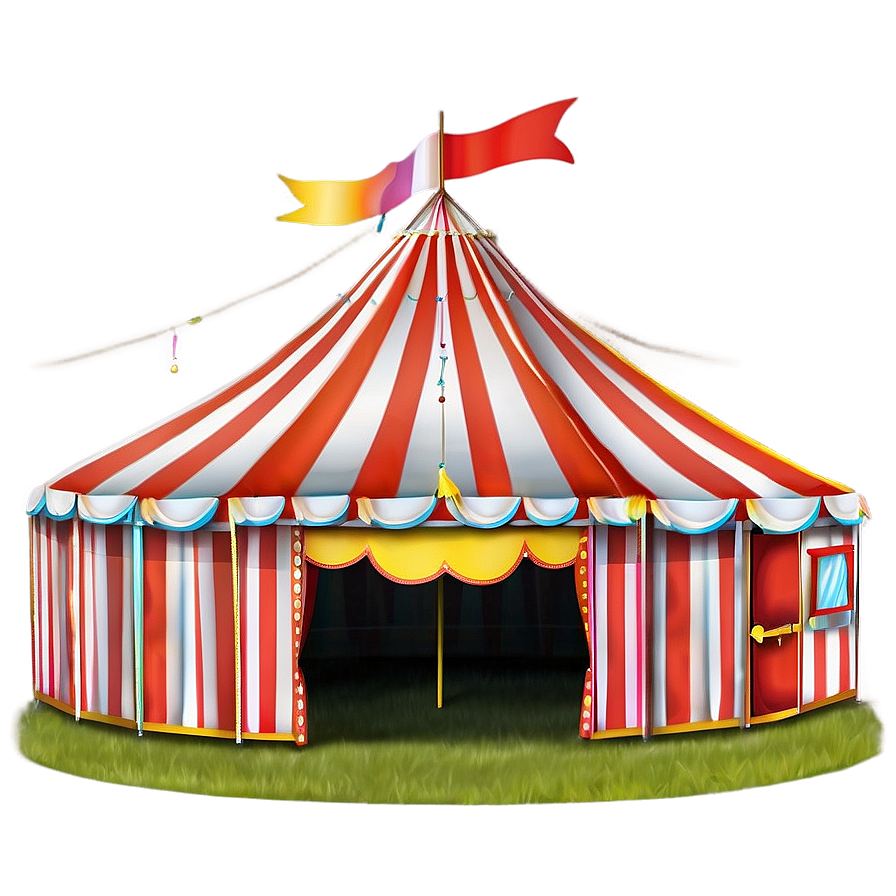 Classic Striped Carnival Tent Png 22 PNG Image