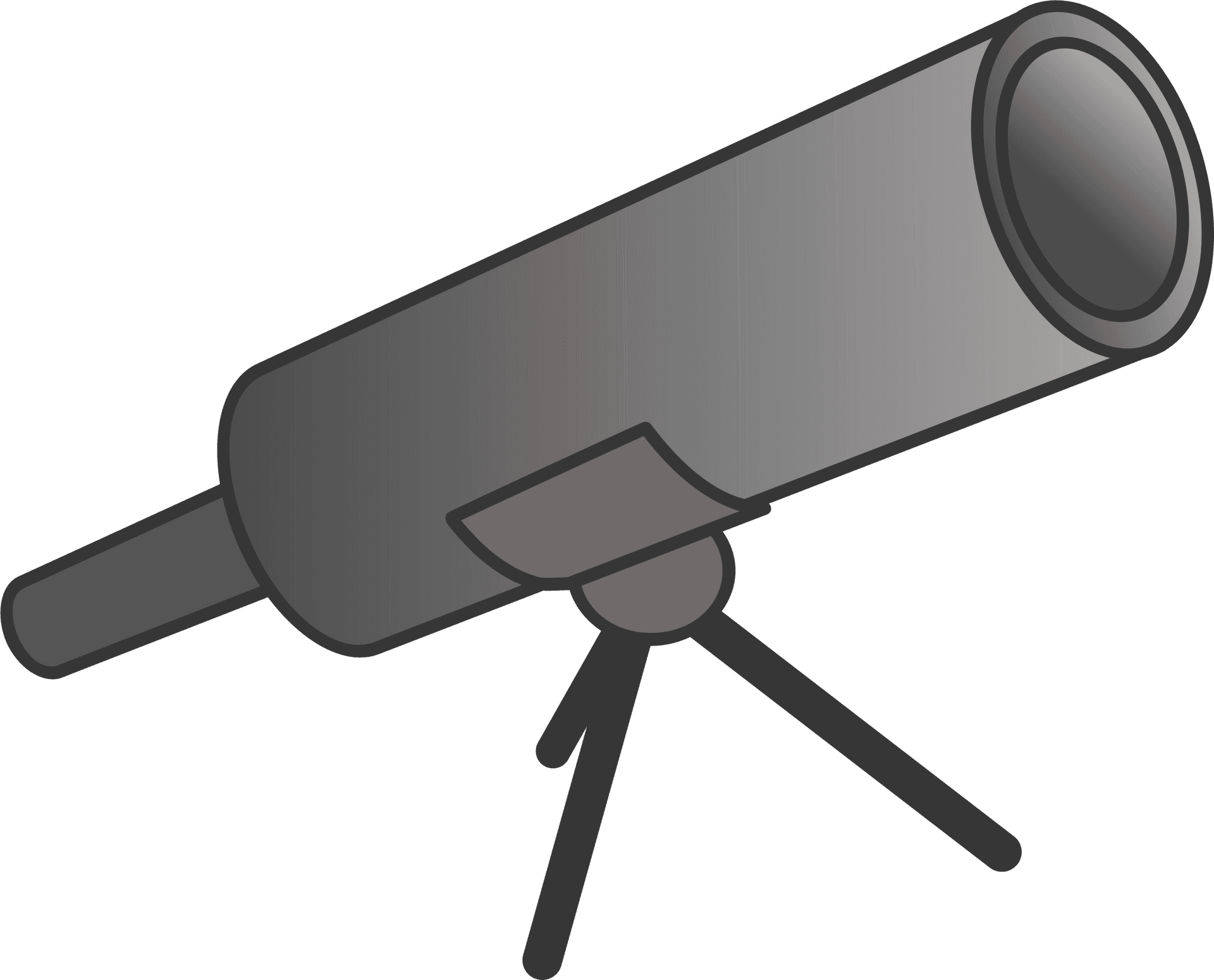 Classic Telescope Illustration PNG Image