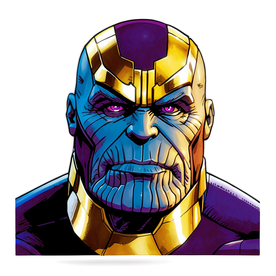 Classic Thanos Comic Art Png 80 PNG Image