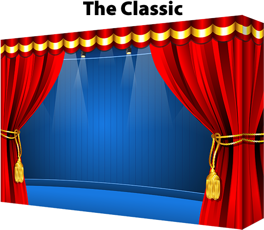 Classic Theater Stage Curtains PNG Image