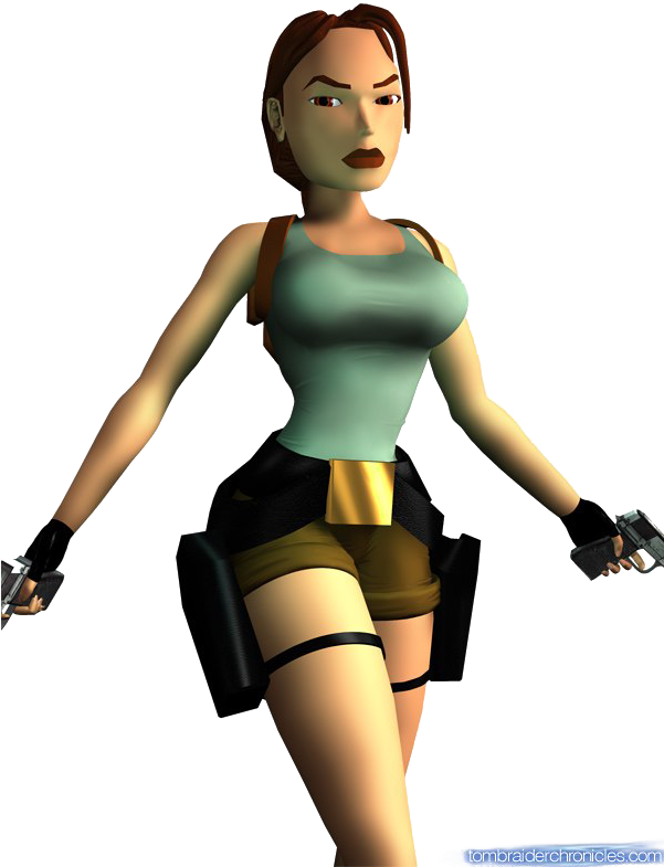 Classic Tomb Raider Lara Croft Pose PNG Image