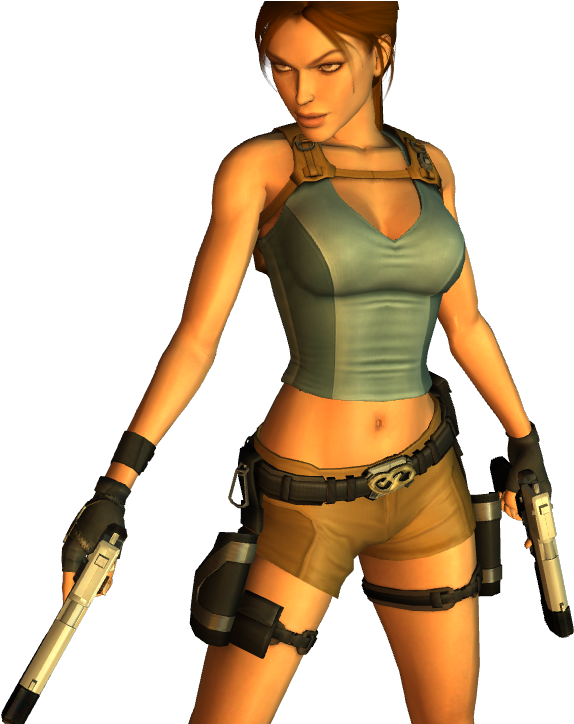 Classic Tomb Raider Lara Croft Pose PNG Image