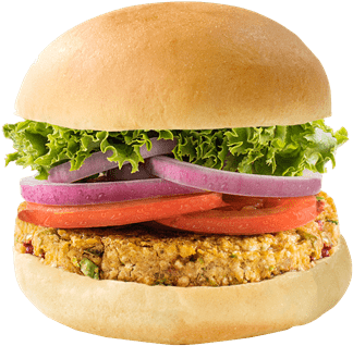 Classic Veggie Cheeseburger PNG Image