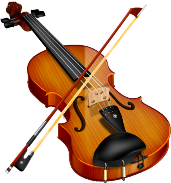 Classic Violinand Bow PNG Image