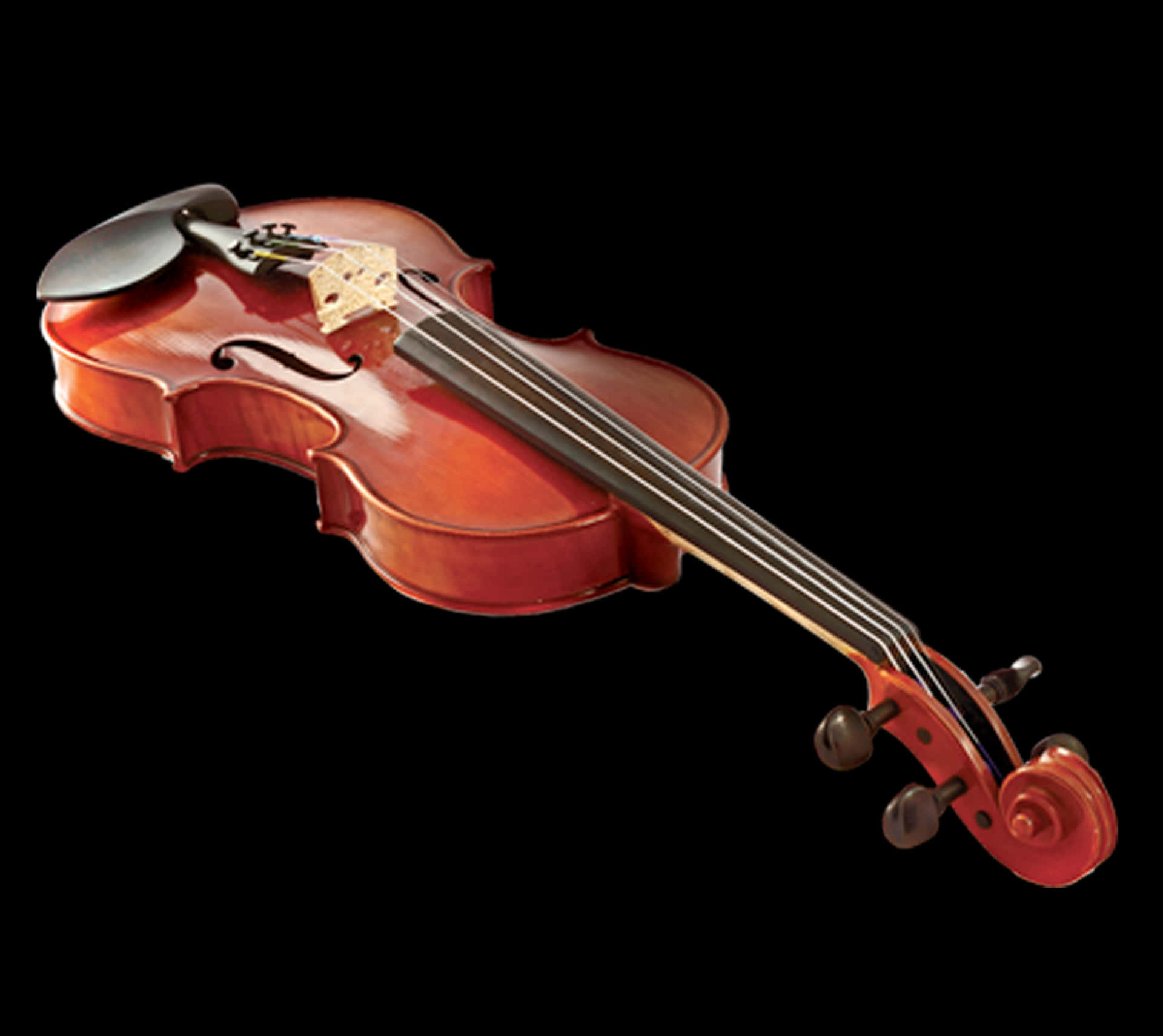 Classic Violinon Black Background PNG Image