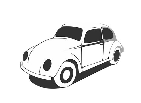 Classic Volkswagen Beetle Illustration PNG Image