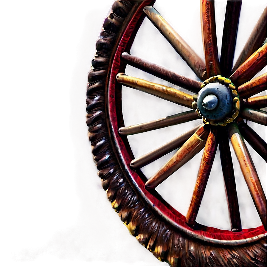 Classic Wagon Wheel Artwork Png 06132024 PNG Image