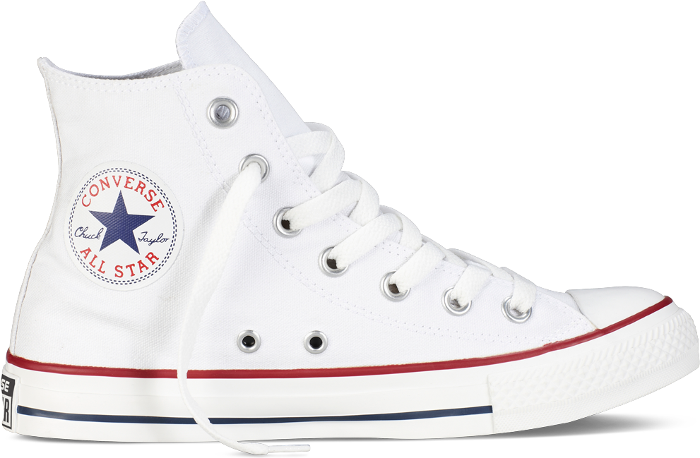 Classic White Converse Chuck Taylor PNG Image