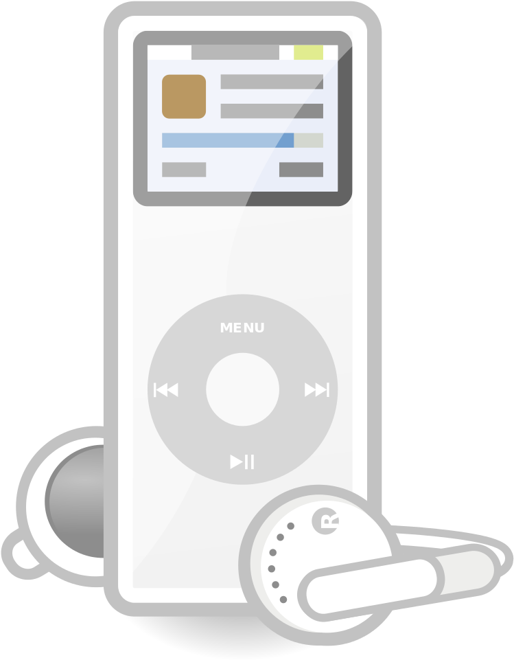 Classic Whitei Podwith Earphones PNG Image