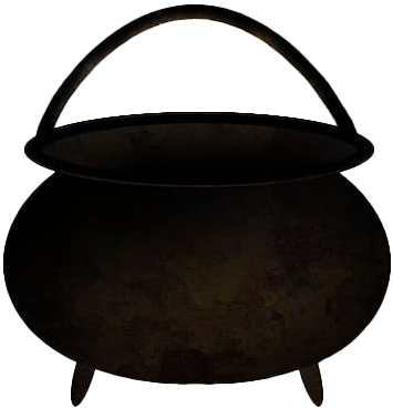 Classic Witchs Cauldron Silhouette PNG Image