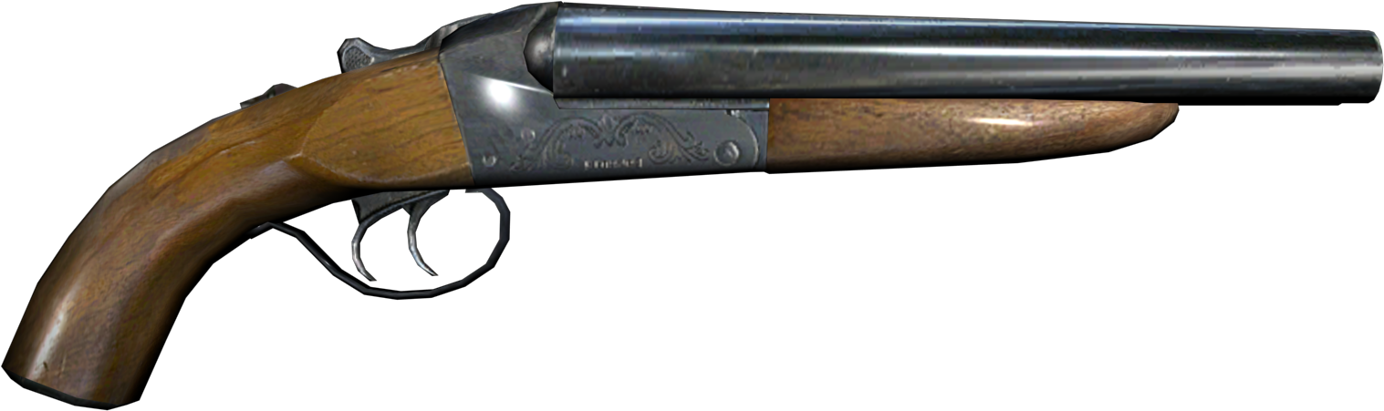 Classic Wooden Stock Shotgun PNG Image