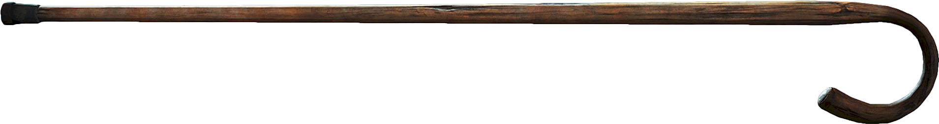 Classic Wooden Walking Stick PNG Image