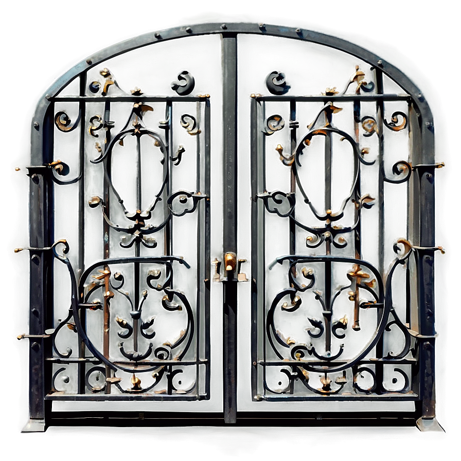 Classic Wrought Iron Gate Png 05242024 PNG Image