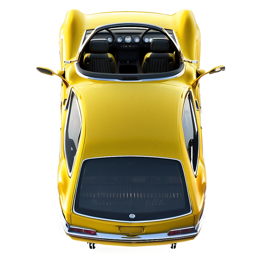 Classic Yellow Car Render Png Yru PNG Image