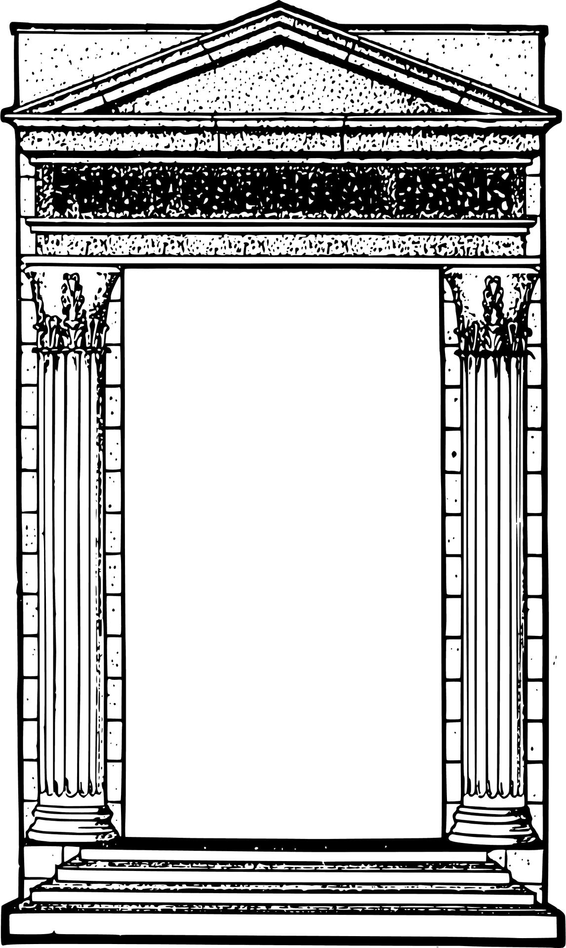 Classical Architecture Column Frame PNG Image