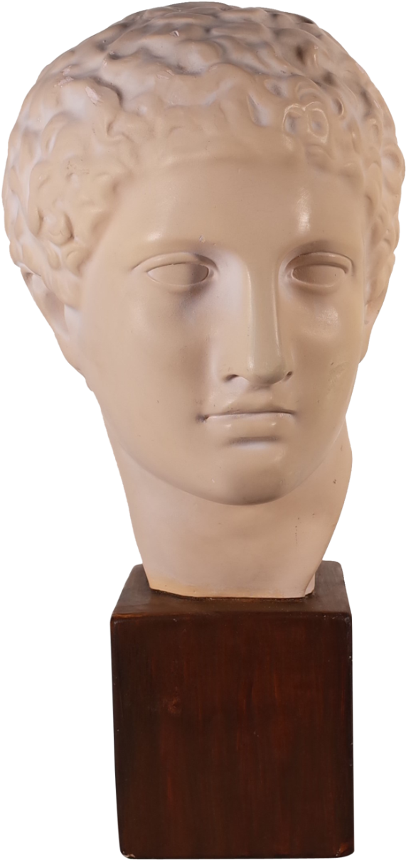 Classical Plaster Bust Sculpture PNG Image