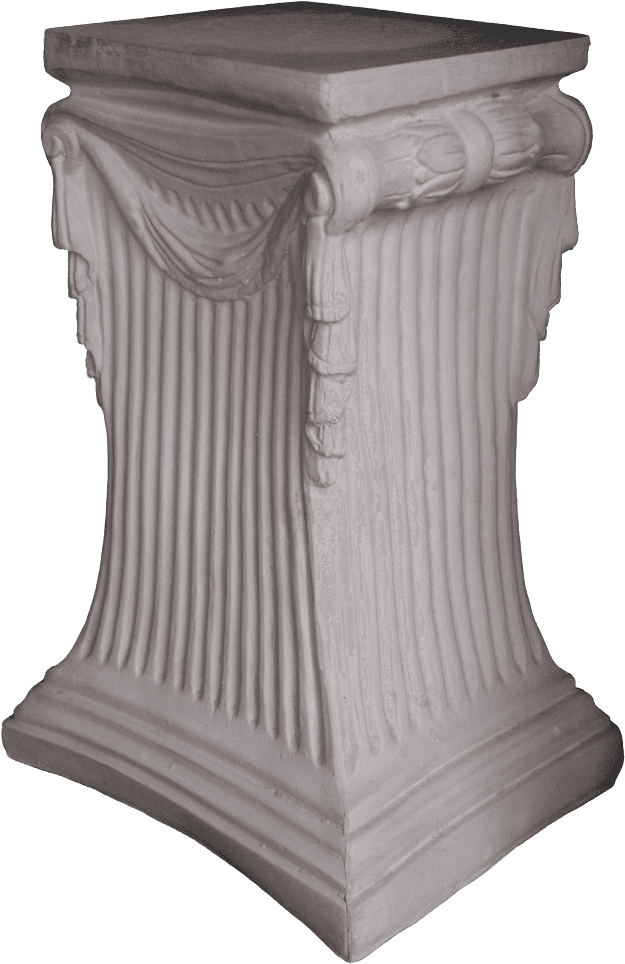 Classical Plaster Column Pedestal PNG Image