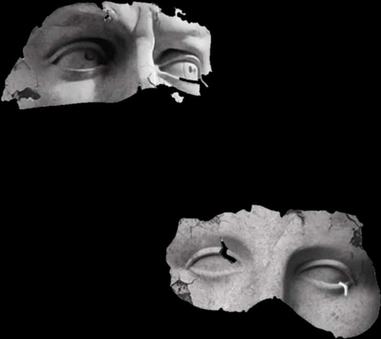 Classical Sculpture Eyes Overlay PNG Image