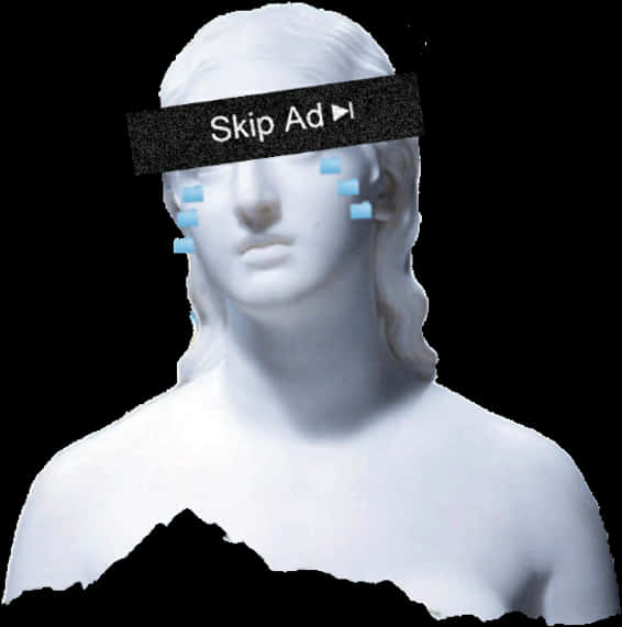 Classical Statue Skip Ad Band PNG Image