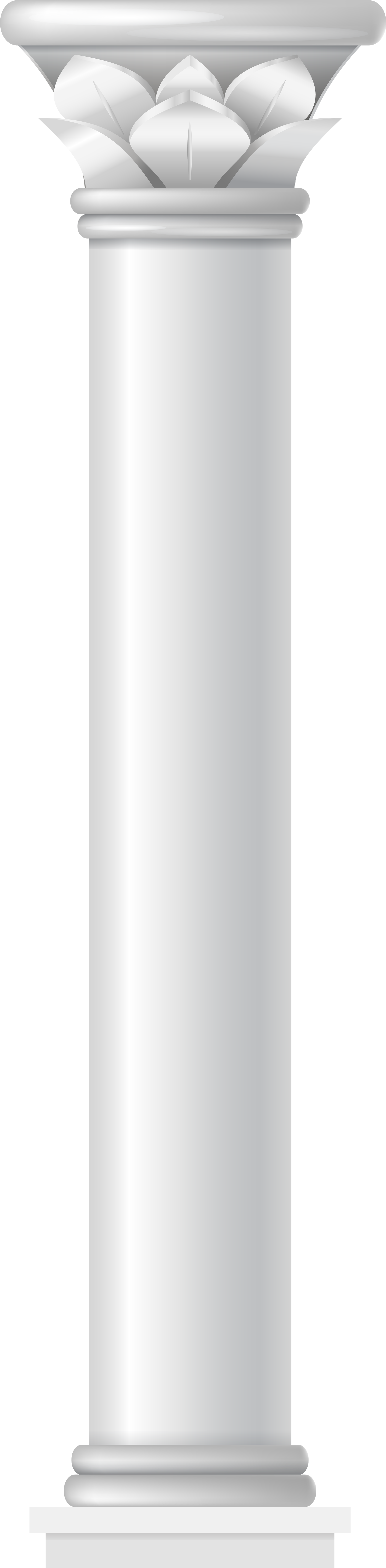 Classical White Corinthian Column PNG Image