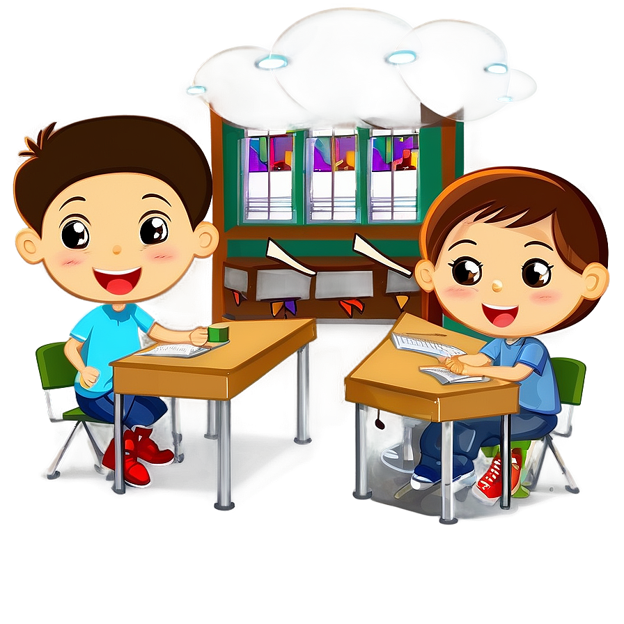 Classroom Cartoon Png Riy PNG Image