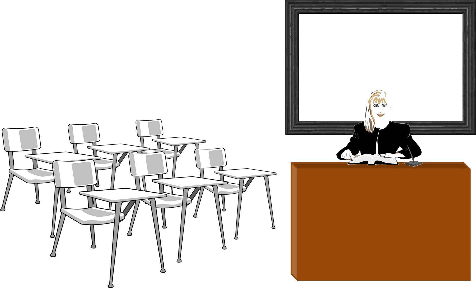 Classroom Lecture Preparation PNG Image