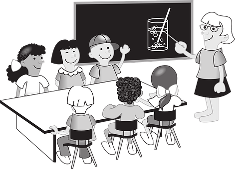 Classroom Science Lesson Cartoon PNG Image