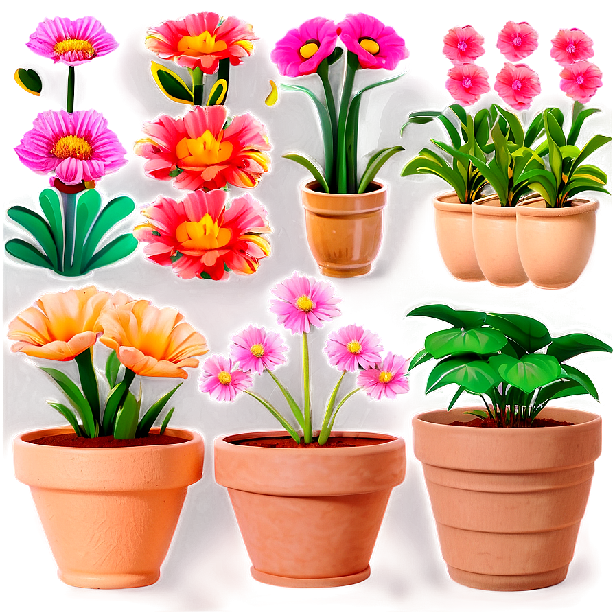 Clay Flower Pots Png Tbi81 PNG Image