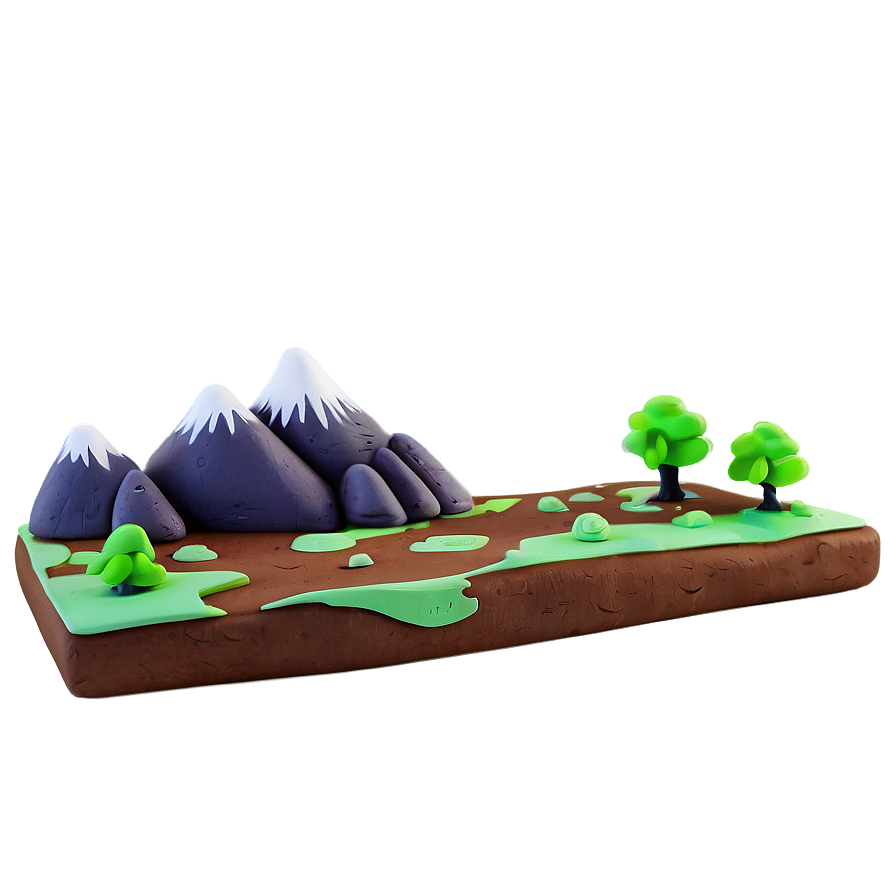 Clay Landscape Art Png Daw PNG Image